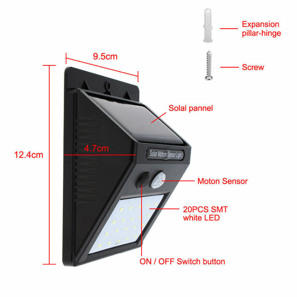 Ridgeyard Solar Lights Outdoor 33 LED(2 Pack)