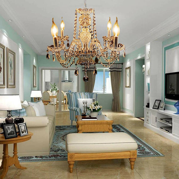 Ridgeyard 4 Lights Modern Luxurious Crystal Chandelier(Europe)