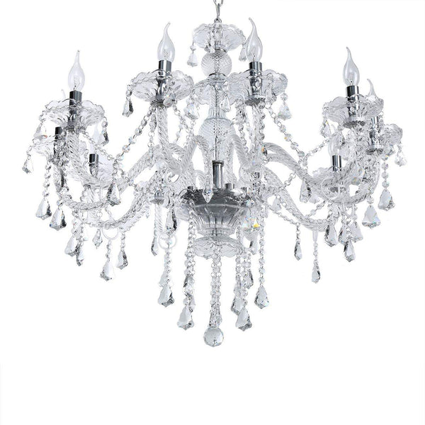 Ridgeyard Clear 10 Lights Modern Luxurious K9 Crystal Chandelier-Ridgeyard-