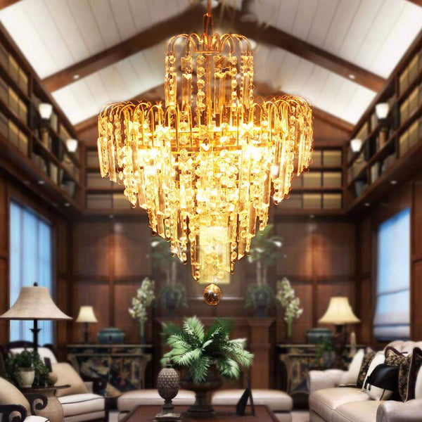Ridgeyard 4 Lights Crystal Chandelier-Ridgeyard-