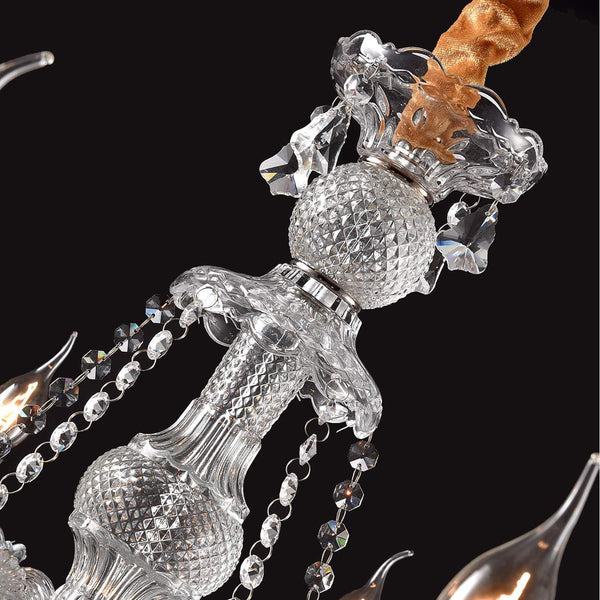 Ridgeyard Clear 10 Lights Modern Luxurious K9 Crystal Chandelier-Ridgeyard-