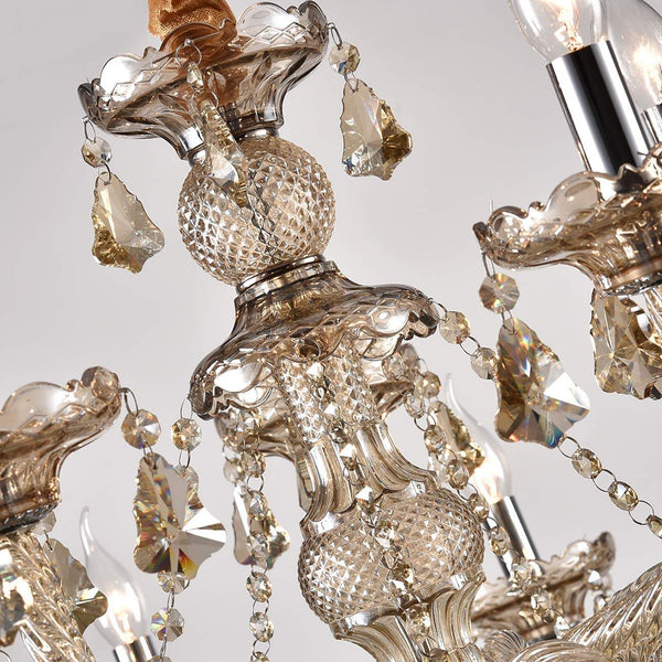 Ridgeyard E12 15 Ligths Crystal Candle Style Chandelier-Ridgeyard-