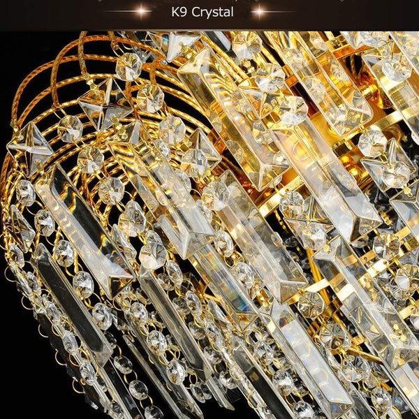 Ridgeyard 4 Lights Crystal Chandelier-Ridgeyard-