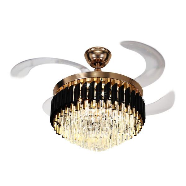 Ridgeyard 42" Crystal Ceiling Lamp Fan Light