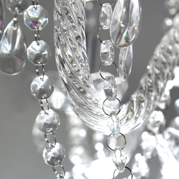 Ridgeyard 4 Lights Modern Luxurious Crystal Chandelier