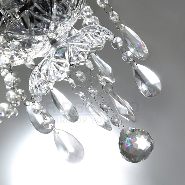 Ridgeyard 4 Lights Modern Luxurious Crystal Chandelier