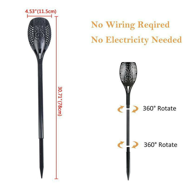 Ridgeyard Solar Outdoor 3 Modes 96 Led 31'' Waterproof Lamp(2 Pack)-Ridgeyard-