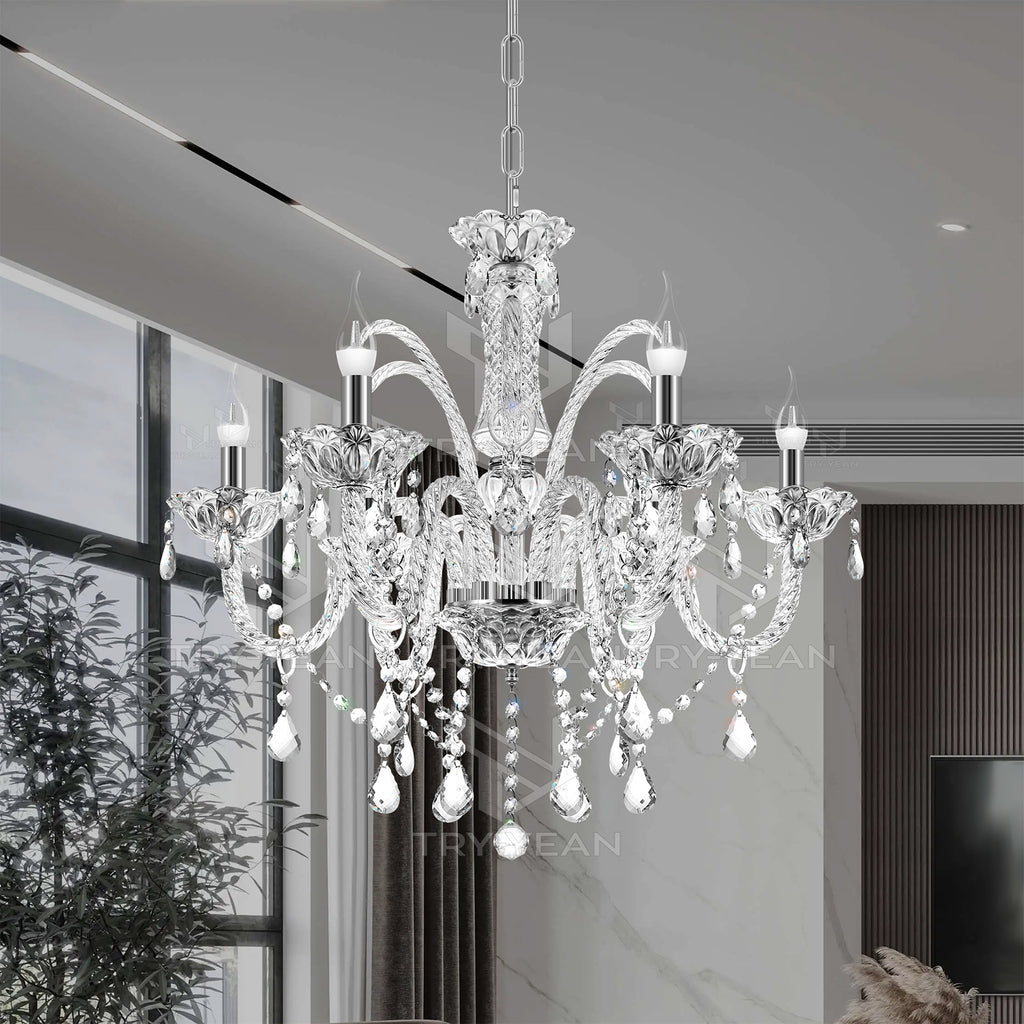 Lustre Cristal K9 Candelabro 8 Braços Champanhe Top 110v/220v (bivolt) Champanhe Lustre Cristal K9 Candelabro 8 Braços Champanhe Top 110v/220v (bivolt) Champanhe