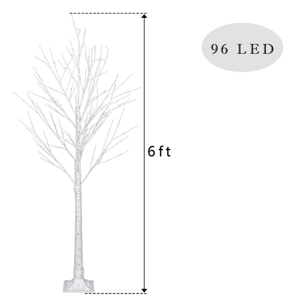 Ridgeyard 6FT Snowflake Christmas Tree 🎄 (96 LED Lamp)-Ridgeyard-