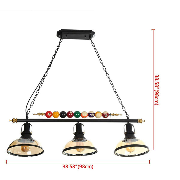 Ridgeyard 3 Light Metal Ball Design Pendant Ceiling Fixture Lamp-Ridgeyard-